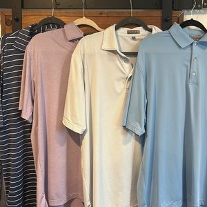 Four Peter Millar Summer Comfort Shirts Large